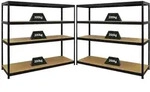 Proregal Schwerlastregal, Schwarz, Metall, Rechteckig, 360x160x60 cm, Freizeit,