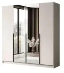 Lookway Kleiderschrank, Kaschmir, Beige, Schwarz, Holzwerkstoff, Uni, 2...