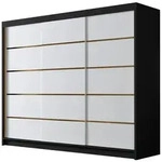 Mirjan24 Schiebet&uuml;renschrank, Gold, Holzwerkstoff, Rechteckig, 250x215x58 cm,
