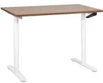 Beliani Schreibtisch, Dunkelbraun, Wei&szlig;, Holz, 120x74x72 cm, Arbeitszimmer,
