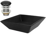 Ml-Design Waschbecken, Schwarz, Keramik, 41x12x41 cm, Badezimmer, Waschbecken &