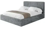 Altdecor Polsterbett, Dunkelgrau, Textil, 200x200 cm, Schlafzimmer, Betten,