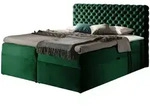 Mirjan24 Boxbett, Smaragdgr&uuml;n, Holz, 200x200 cm, Schlafzimmer, Betten,