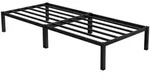 Ml-Design Metallbett, Schwarz, Metall, Rechteckig, 90x200 cm, Schlafzimmer, Betten,