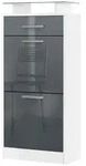 Vladon Schuhschrank, Grau, Holzwerkstoff, 46x104x23 cm, Garderobe,...