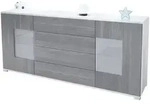 Vladon Sideboard, Anthrazit, Holzwerkstoff, 166.5x75.5x35 cm, Wohnzimmer,...