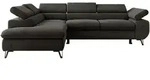 MKS Ecksofa, Dunkelgrau, Metall, 3-Sitzer, L-Form, 273x208 cm, Oeko-Tex&reg;,