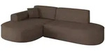 Altdecor Ecksofa, Braun, Kunststoff, 3-Sitzer, L-Form, 243x171 cm, Wohnzimmer,...