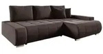 Fun M&ouml;bel Ecksofa, Dunkelbraun, Textil, Ottomane rechts, 227x153 cm,...