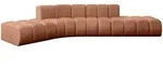 Altdecor Ecksofa, Koralle, Textil, 6-Sitzer, L-Form, 380x174 cm, Wohnzimmer,...