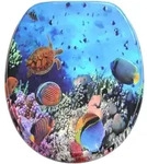 Sanilo Wc-Sitz, Blau, Holzwerkstoff, Oval, 38x6x47 cm, Badezimmer, WC...