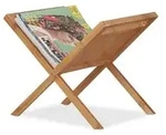 Relaxdays Zeitungsst&auml;nder, Hellbraun, Holz, Holzwerkstoff, 40x40x30 cm, Ordnen &