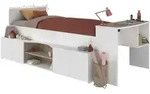 Vente-Unique Hochbett, Wei&szlig;, Holz, 1-Sitzer, 90x200 cm, Kinder- & Jugendzimmer,