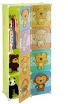 Relaxdays Kinderregal, Gr&uuml;n, Kunststoff, Metall, 74x145x37 cm, Kinder- &