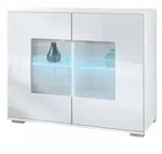Vladon Kommode, Wei&szlig; Hochglanz, Holzwerkstoff, 92.5x75.5x35 cm, Wohnzimmer,...