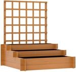 Outsunny Hochbeet, Braun, Holz, 232 L, 95x110x95 cm, Gartenzubeh&ouml;r, Hochbeete