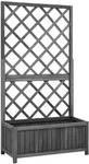 Deluke Rankkasten, Schwarz, Holz, 70x135x30 cm, Gartenzubeh&ouml;r, Gartendeko
