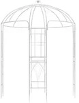 CLP Pavillon, Wei&szlig;, Wei&szlig;, Metall, 200x270x200 cm, Sonnen- & Sichtschutz, Pavillons