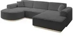 Altdecor Wohnlandschaft, Platin, Textil, 4-Sitzer, U-Form, 303x83x171 cm,...