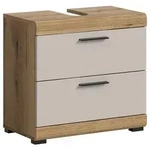 Mid.you Waschbeckenunterschrank, Natur, Kaschmir, Kunststoff, 2 Schublade(n)