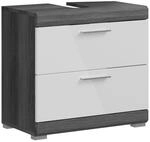 Mid.you Waschbeckenunterschrank Scout, Anthrazit, Grau, Wei&szlig; Hochglanz, Kunststoff,