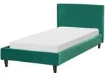 Beliani Polsterbett, Dunkelgr&uuml;n, Textil, 90x200 cm, Schlafzimmer, Betten,