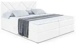 Altdecor Boxbett, Wei&szlig; Hochglanz, Holzwerkstoff, H&ouml;he ca. 20 cm, 180x200 cm,