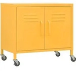 vidaXL Lagerschrank, Gelb, Metall, 1 F&auml;cher, 35x56x60 cm, Arbeitszimmer, Container