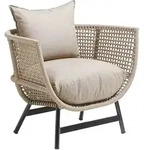 Jan Kurtz Loungesessel, Schwarz, Taupe, Kunststoff, Textil, Rundrohr, 90x75x70 cm,