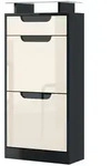 Vladon Schuhschrank, Creme, Holzwerkstoff, 46x104x23 cm, Garderobe,