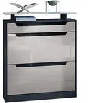 Vladon Schuhschrank, Sand, Holzwerkstoff, 89x104x23 cm, Garderobe,...