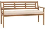 Proregal Gartenbank, Braun, Holz, 3-Sitzer, 145x82x59 cm, Gartenm&ouml;bel,...