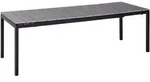 Beliani Gartentisch, Grau, Schwarz, Metall, 198x77x90 cm, Gartenm&ouml;bel,...