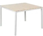 Beliani Gartentisch, Beige, Kunststoff, 4-Sitzer, Quadratisch, 95x74x95 cm,