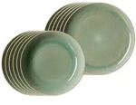 Ritzenhoff Breker Tafelservice, Gr&uuml;n, Keramik, 12-teilig, Rund, 2x2x2 cm, Essen &