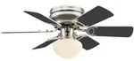 Globo Lighting Deckenventilator, Wei&szlig;, Glas, Rund, F, 76x28x76 cm, Lampen &
