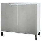 Vladon Kommode, Hellgrau, Holzwerkstoff, 92.5x84.5x35 cm, Wohnzimmer, Kommoden &