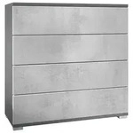 Vladon Kommode, Hellgrau, Holzwerkstoff, 76x76x35 cm, Wohnzimmer, Kommoden &