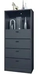 Vladon Kommode, Anthrazit, Dunkelgrau, Holzwerkstoff, 56x125x36 cm, Wohnzimmer,