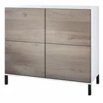 Vladon Kommode, Silbereichen, Holzwerkstoff, 92.5x83.5x35 cm, Wohnzimmer,...