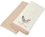 Homescapes Geschirrt&uuml;cher, Beige, Textil, Tiere, 40x60 cm, Kochen,...
