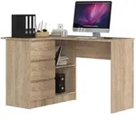 Akord Eckschreibtisch, Sonoma Eiche, Holzwerkstoff, Nachbildung, Holz Optik, 2