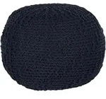 Beliani Pouf, Schwarz, Textil, 1-Sitzer, Rund, 50x35x50 cm, Wohnzimmer, Hocker,...