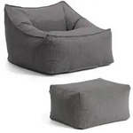 Mokebo Sitzsack, Anthrazit, Textil, 80x60x83 cm, Oeko-Tex&reg;, Wohnzimmer, Hocker,