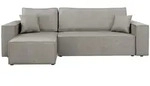 Mirjan24 Ecksofa, Hellgrau, Kunststoff, 4-Sitzer, L-Form, 244x145 cm,...