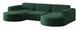 Fun M&ouml;bel Wohnlandschaft, Gr&uuml;n, Textil, U-Form, 299x78x165 cm, Wohnzimmer,...
