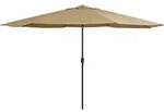 furnicato Sonnenschirm, Taupe, Textil, Rund, 390x390 cm, Sonnen- & Sichtschutz,