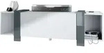 Vladon Lowboard, Grau, Holzwerkstoff, 149x45.5x34 cm, Wohnzimmer, Wohnw&auml;nde,
