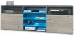 Vladon Lowboard, Silbereichen, Holzwerkstoff, 146x54x35 cm, Wohnzimmer,...