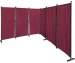 Quick Star Paravent, Rot, Metall, 340x170 cm, Sonnen- & Sichtschutz, Sichtschutz